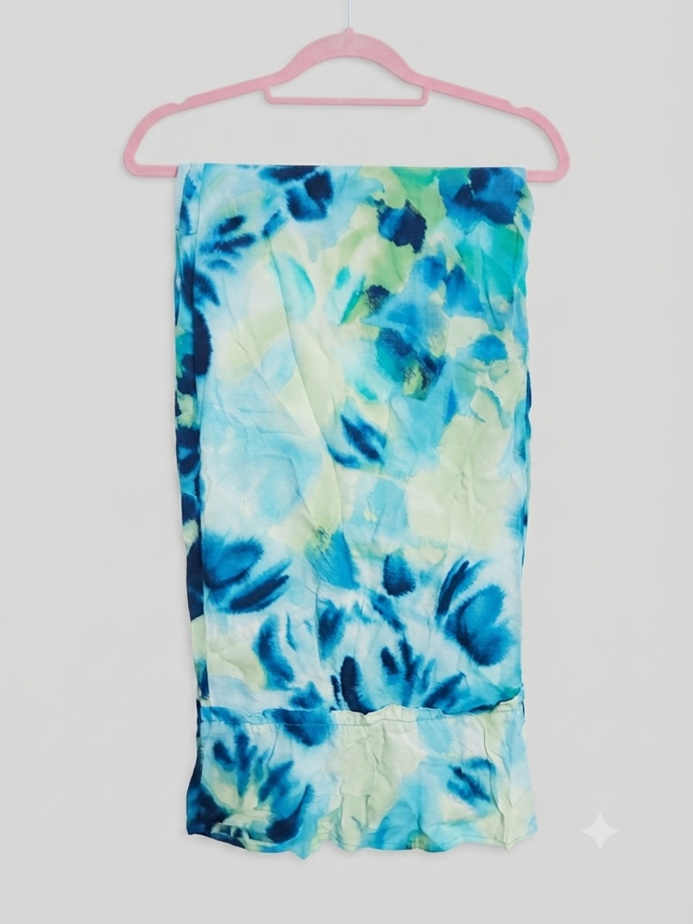 Denim&Co Blue Aqua Tie-Dye Wide Leg Pants - XL New without tags